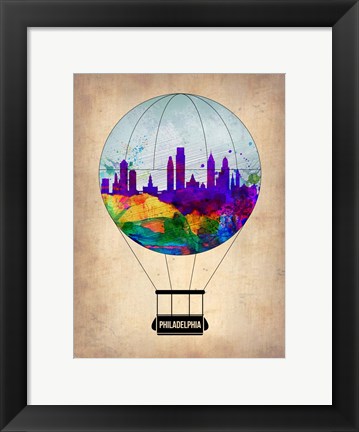 Framed Philadelphia Air Balloon Print