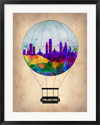 Framed Philadelphia Air Balloon Print