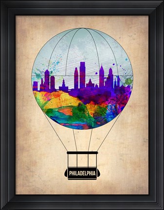 Framed Philadelphia Air Balloon Print