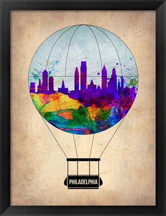 Framed Philadelphia Air Balloon Print