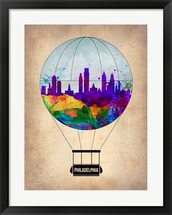 Framed Philadelphia Air Balloon Print