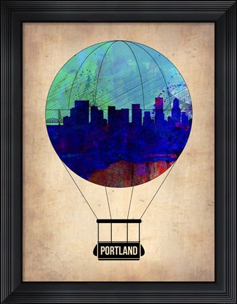 Framed Portland Air Balloon Print