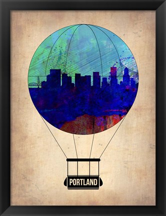 Framed Portland Air Balloon Print