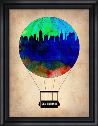 Framed San Antonio Air Balloon Print