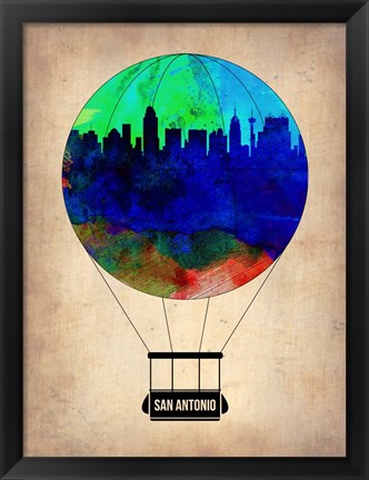 Framed San Antonio Air Balloon Print