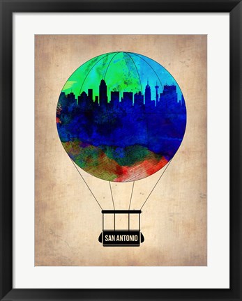 Framed San Antonio Air Balloon Print