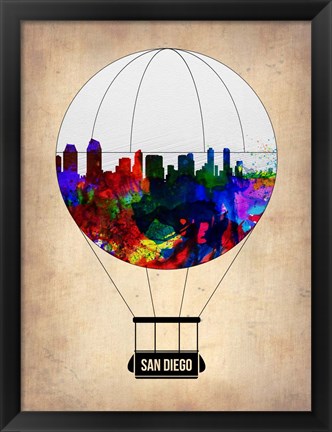 Framed San Diego Air Balloon Print