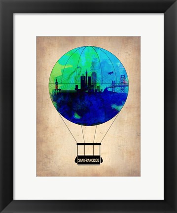 Framed San Francisco Air Balloon Print