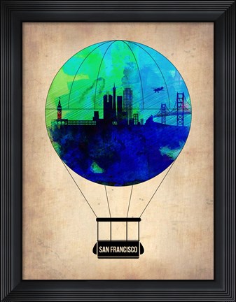 Framed San Francisco Air Balloon Print