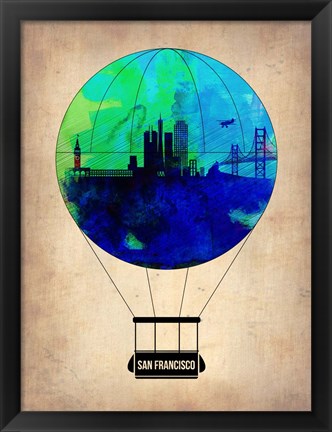 Framed San Francisco Air Balloon Print