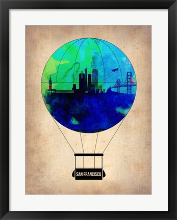 Framed San Francisco Air Balloon Print