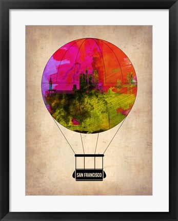 Framed San Francisco Air Balloon 2 Print