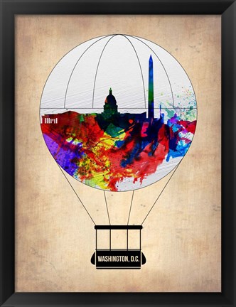Framed Washington, D.C. Air Balloon Print