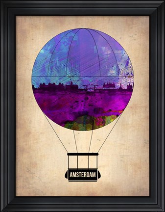 Framed Amsterdam Air Balloon Print