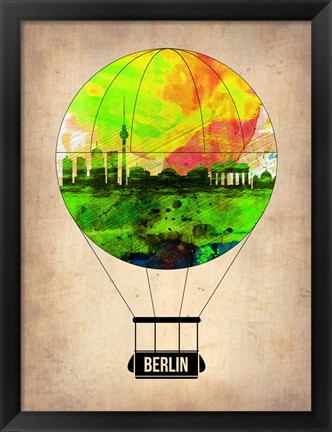 Framed Berlin Air Balloon Print