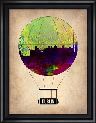 Framed Dublin Air Balloon Print