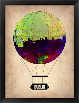 Framed Dublin Air Balloon Print