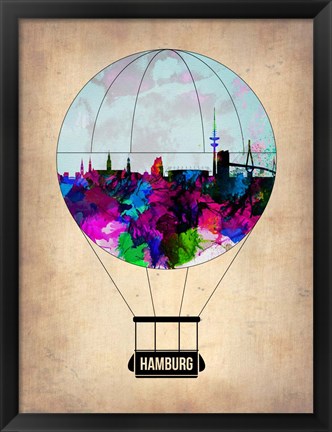 Framed Hamburg Air Balloon Print