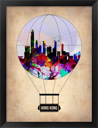 Framed Hong Kong Air Balloon Print