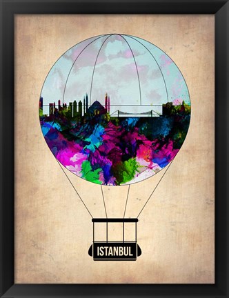 Framed Istanbul Air Balloon Print