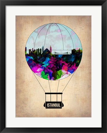 Framed Istanbul Air Balloon Print