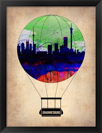 Framed Johannesburg Air Balloon Print