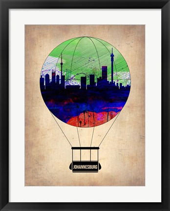 Framed Johannesburg Air Balloon Print