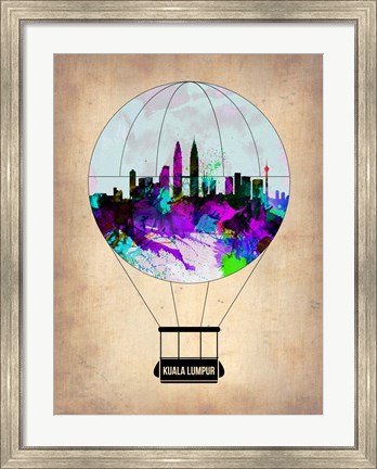 Framed Kuala Lumpur Air Balloon Print