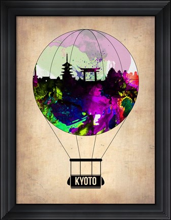 Framed Kyoto Air Balloon Print