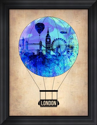 Framed London Air Balloon Print
