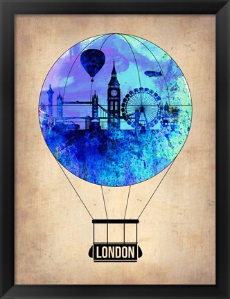 Framed London Air Balloon Print