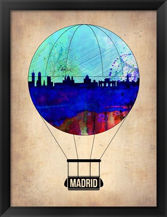 Framed Madrid Air Balloon Print