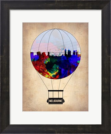 Framed Melbourne Air Balloon Print
