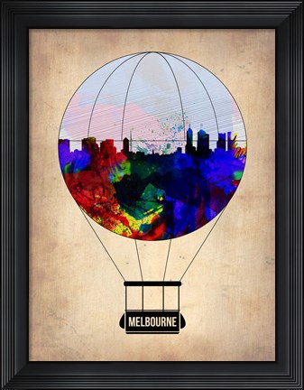 Framed Melbourne Air Balloon Print