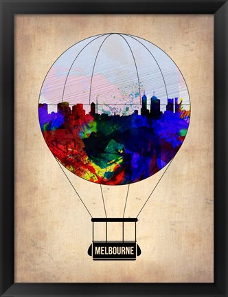 Framed Melbourne Air Balloon Print