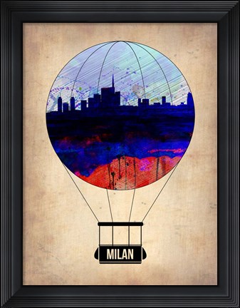 Framed Milan Air Balloon Print
