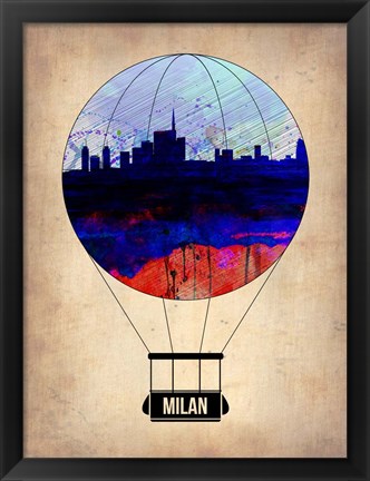 Framed Milan Air Balloon Print