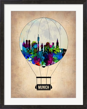Framed Munich Air Balloon Print