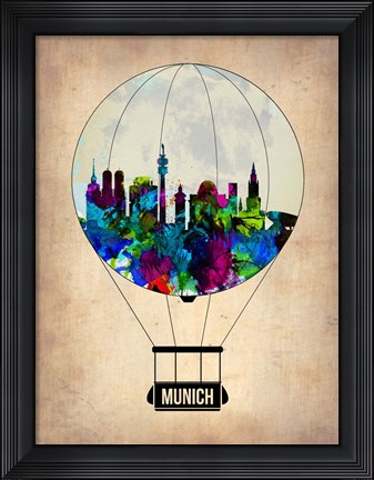 Framed Munich Air Balloon Print