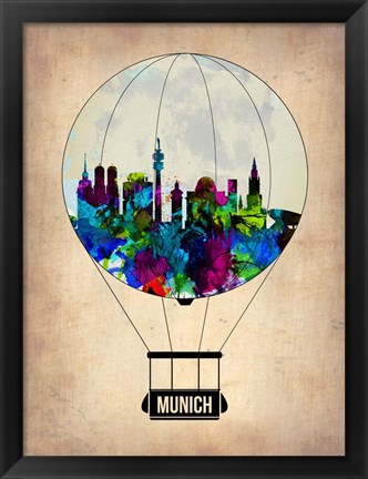 Framed Munich Air Balloon Print