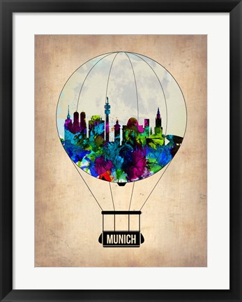 Framed Munich Air Balloon Print