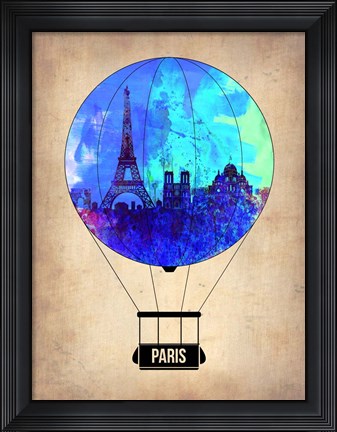 Framed Paris Air Balloon Print