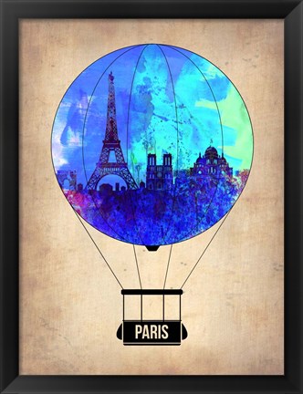 Framed Paris Air Balloon Print