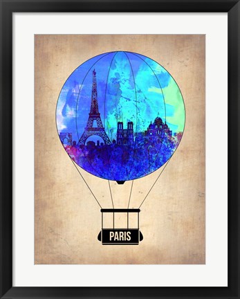 Framed Paris Air Balloon Print