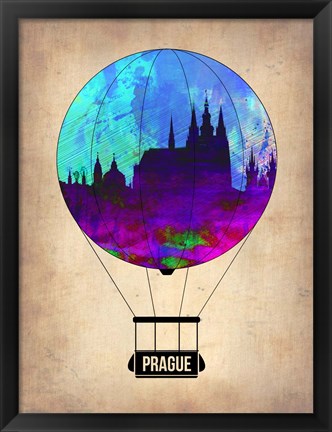 Framed Prague Air Balloon Print