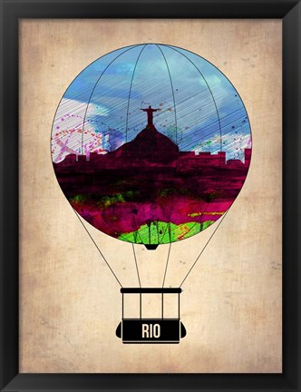 Framed Rio Air Balloon Print