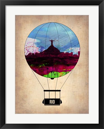 Framed Rio Air Balloon Print