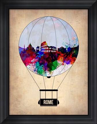 Framed Rome Air Balloon Print