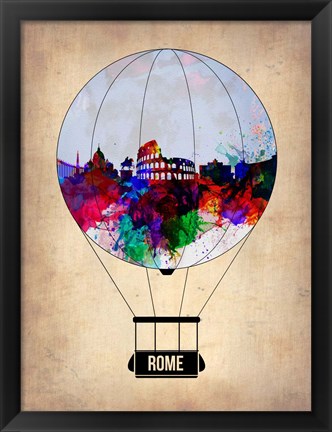 Framed Rome Air Balloon Print