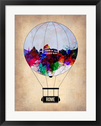 Framed Rome Air Balloon Print